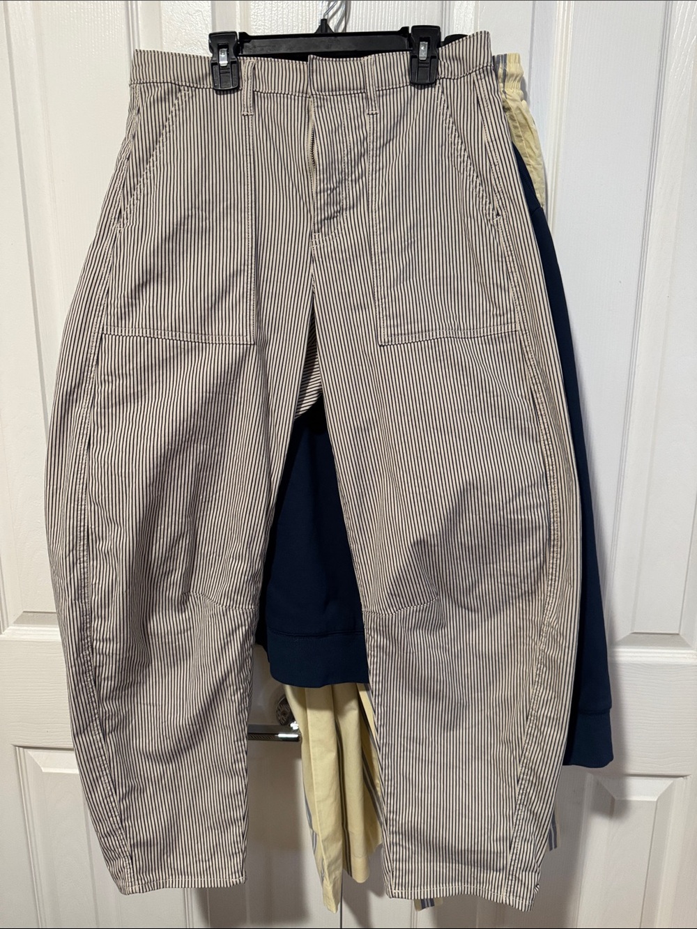 GAP Striped Cotton  Pants - Beige/Black